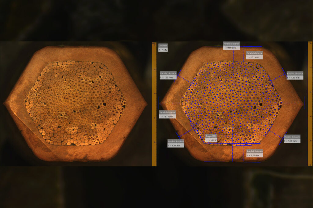 Análises micrográficas da cravação